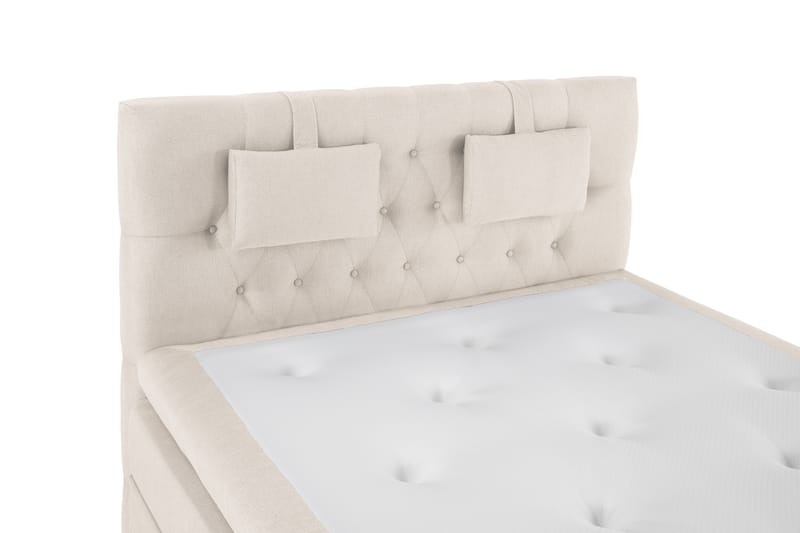 Komplett Sängpaket Olivia 140x200 Diamant Sänggavel Beige - Latex Nackkudde Liten - Möbler - Säng - Kontinentalsäng