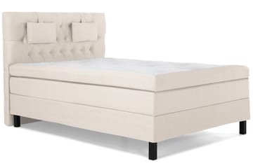 Komplett Sängpaket Olivia 140x200 Diamant Sänggavel Beige - Latex Nackkudde Liten - Möbler - Säng - Kontinentalsäng