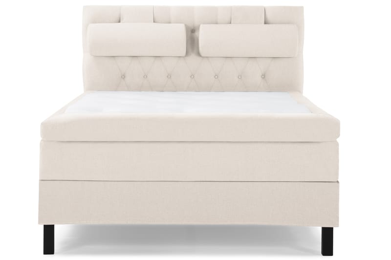 Komplett Sängpaket Olivia 140x200 Diamant Sänggavel Beige - Latex Nackkudde Stor - Möbler - Säng - Kontinentalsäng