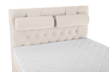 Komplett Sängpaket Olivia 140x200 Diamant Sänggavel Beige - Skum Nackkudde Stor - Möbler - Säng - Kontinentalsäng