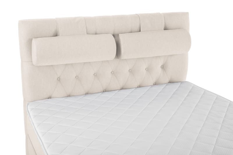 Komplett Sängpaket Olivia 140x200 Diamant Sänggavel Beige - Skum Nackkudde Stor - Möbler - Säng - Kontinentalsäng