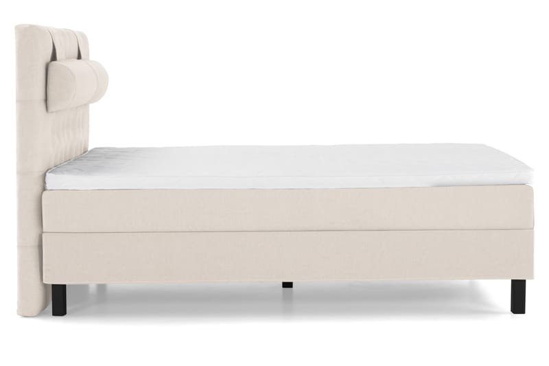 Komplett Sängpaket Olivia 140x200 Diamant Sänggavel Beige - Skum Nackkudde Stor - Möbler - Säng - Kontinentalsäng