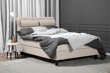 Komplett Sängpaket Olivia 140x200 Diamant Sänggavel Beige - Skum - Möbler - Säng - Kontinentalsäng