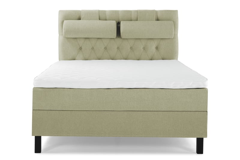 Komplett Sängpaket Olivia 140x200 Diamant Sänggavel Grön - Skum Nackkudde Stor - Möbler - Säng - Kontinentalsäng