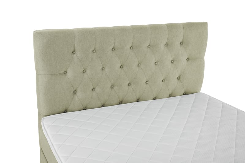 Komplett Sängpaket Olivia 140x200 Diamant Sänggavel Grön - Skum - Möbler - Säng - Kontinentalsäng