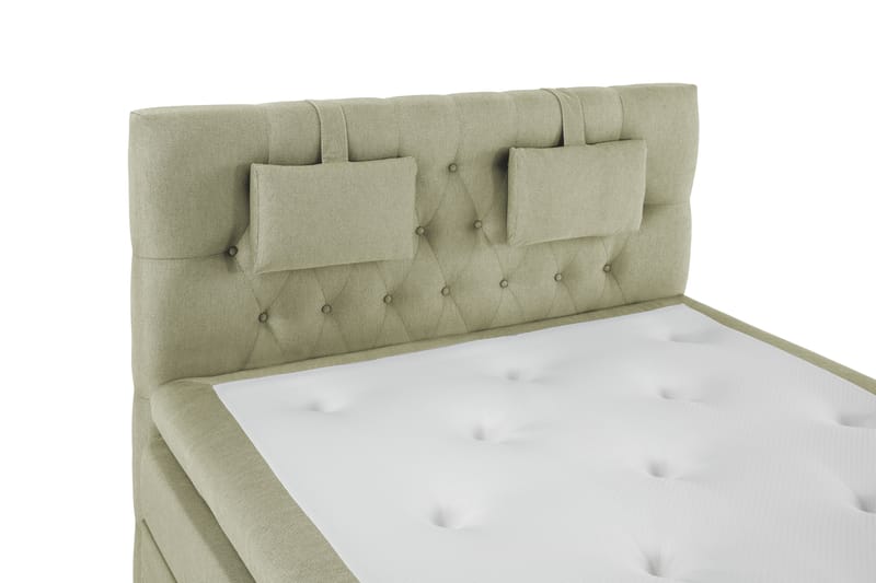 Komplett Sängpaket Olivia 140x200 Diamant Sänggavel Grön - Polyeter Nackkudde Liten - Möbler - Säng - Kontinentalsäng