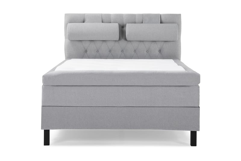 Komplett Sängpaket Olivia 140x200 Diamant Sänggavel Ljusgrå - Latex Nackkudde Stor - Möbler - Säng - Kontinentalsäng