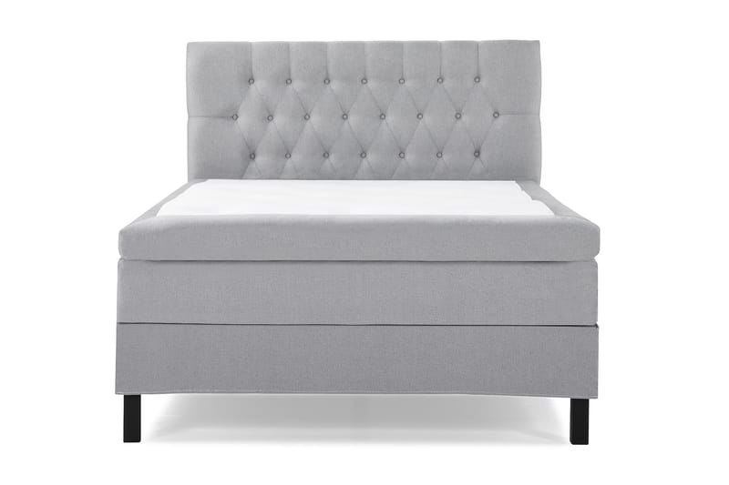 Komplett Sängpaket Olivia 140x200 Diamant Sänggavel Ljusgrå - Latex - Möbler - Säng - Kontinentalsäng