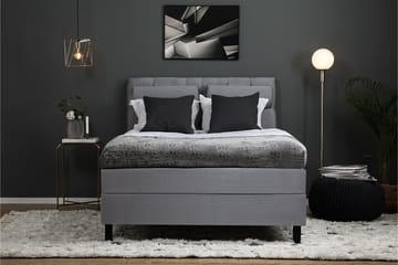 Komplett Sängpaket Olivia 140x200 Diamant Sänggavel Ljusgrå - Skum Nackkudde Stor - Möbler - Säng - Kontinentalsäng