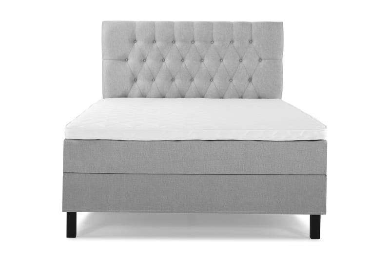 Komplett Sängpaket Olivia 140x200 Diamant Sänggavel Ljusgrå - Skum - Möbler - Säng - Kontinentalsäng