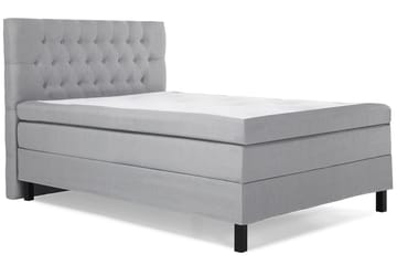 Komplett Sängpaket Olivia 140x200 Diamant Sänggavel Ljusgrå - Polyeter - Möbler - Säng - Kontinentalsäng