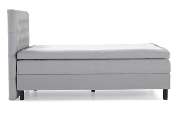 Komplett Sängpaket Olivia 140x200 Diamant Sänggavel Ljusgrå - Polyeter - Möbler - Säng - Kontinentalsäng