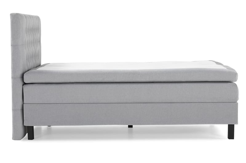 Komplett Sängpaket Olivia 140x200 Diamant Sänggavel Ljusgrå - Polyeter - Möbler - Säng - Kontinentalsäng