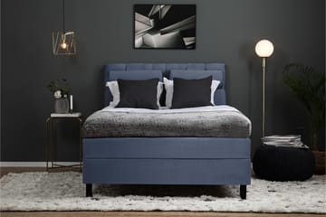 Komplett Sängpaket Olivia 140x200 Diamant Sänggavel Mörkblå - Latex Nackkudde Stor - Möbler - Säng - Kontinentalsäng