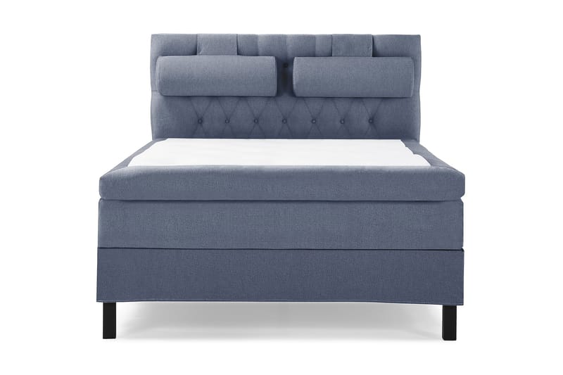 Komplett Sängpaket Olivia 140x200 Diamant Sänggavel Mörkblå - Latex Nackkudde Stor - Möbler - Säng - Kontinentalsäng