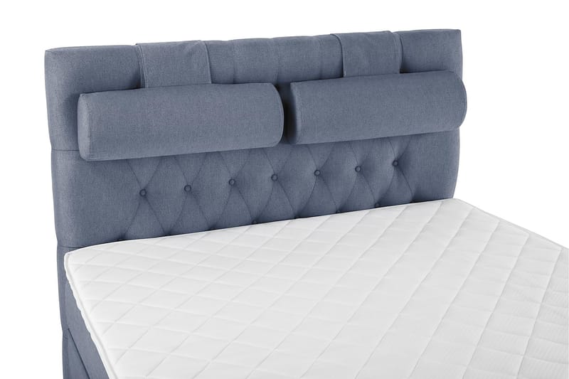 Komplett Sängpaket Olivia 140x200 Diamant Sänggavel Mörkblå - Skum Nackkudde Stor - Möbler - Säng - Kontinentalsäng