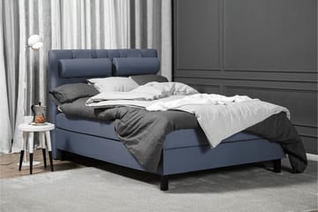 Komplett Sängpaket Olivia 140x200 Diamant Sänggavel Mörkblå - Skum Nackkudde Stor - Möbler - Säng - Kontinentalsäng