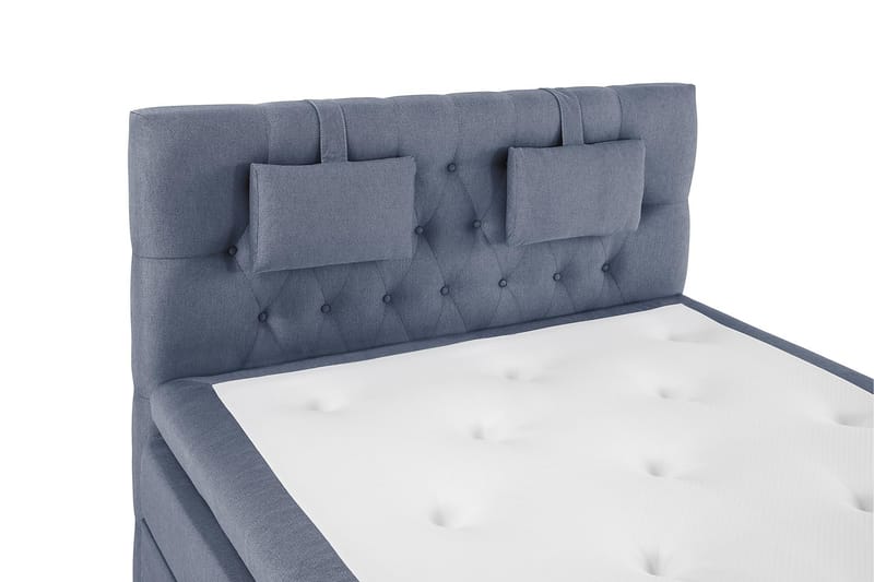 Komplett Sängpaket Olivia 140x200 Diamant Sänggavel Mörkblå - Polyeter Nackkudde Liten - Kontinentalsäng - Komplett sängpaket