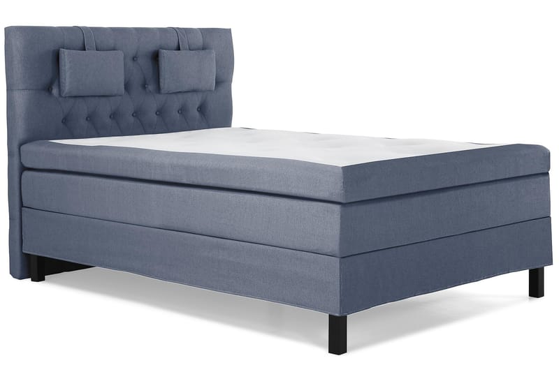 Komplett Sängpaket Olivia 140x200 Diamant Sänggavel Mörkblå - Polyeter Nackkudde Liten - Möbler - Säng - Kontinentalsäng