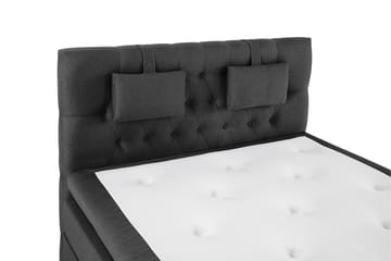 Komplett Sängpaket Olivia 140x200 Diamant Sänggavel Svart/Gr - Latex Nackkudde Liten - Möbler - Säng - Kontinentalsäng