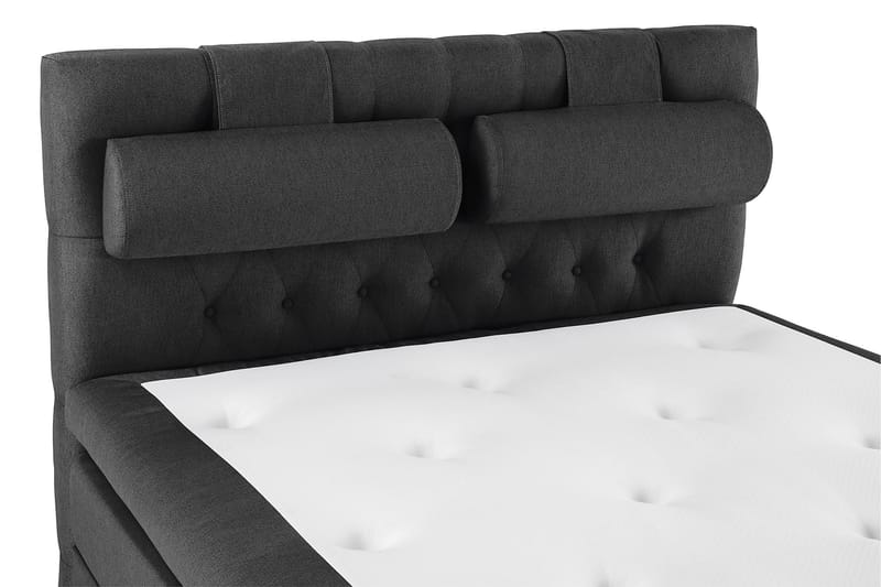 Komplett Sängpaket Olivia 140x200 Diamant Sänggavel Svart/Gr - Memory Nackkudde Stor - Möbler - Säng - Kontinentalsäng