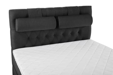 Komplett Sängpaket Olivia 140x200 Diamant Sänggavel Svart/Gr - Skum Nackkudde Stor - Möbler - Säng - Kontinentalsäng