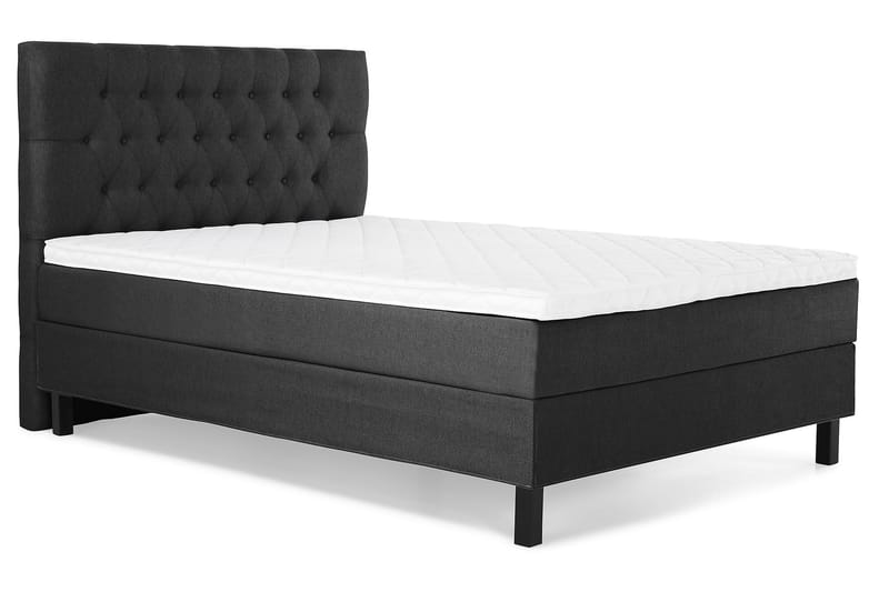 Komplett Sängpaket Olivia 140x200 Diamant Sänggavel Svart/Gr - Skum - Möbler - Säng - Kontinentalsäng