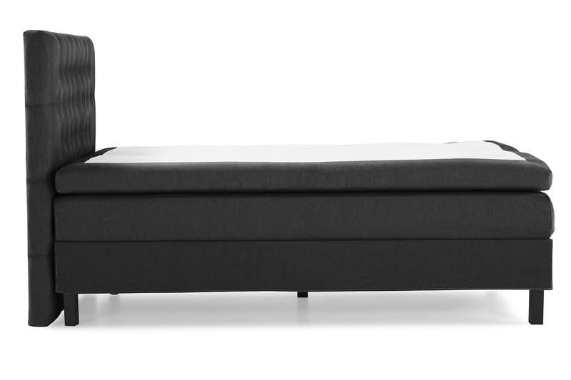 Komplett Sängpaket Olivia 140x200 Diamant Sänggavel Svart/Gr - Polyeter - Möbler - Säng - Kontinentalsäng