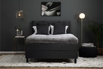 Komplett Sängpaket Olivia 140x200 Diamant Sänggavel Svart/Gr - Polyeter Nackkudde Liten - Möbler - Säng - Kontinentalsäng