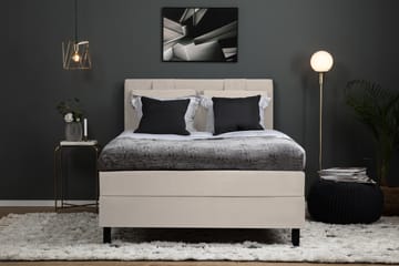 Komplett Sängpaket Olivia 140x200 Slät Sänggavel Beige - Memory - Möbler - Säng - Kontinentalsäng