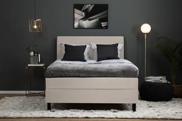 Komplett Sängpaket Olivia 140x200 Slät Sänggavel Beige - Polyeter Nackkudde Stor - Möbler - Säng - Kontinentalsäng