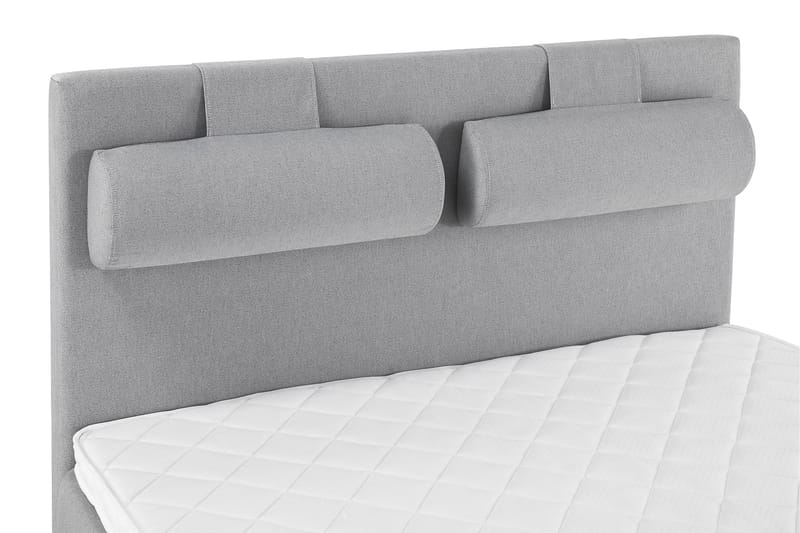 Komplett Sängpaket Olivia 140x200 Slät Sänggavel Ljusgrå - Skum Nackkudde Stor - Möbler - Säng - Kontinentalsäng