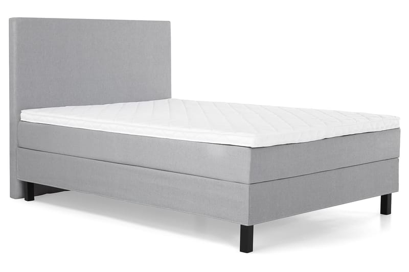 Komplett Sängpaket Olivia 140x200 Slät Sänggavel Ljusgrå - Skum - Möbler - Säng - Kontinentalsäng