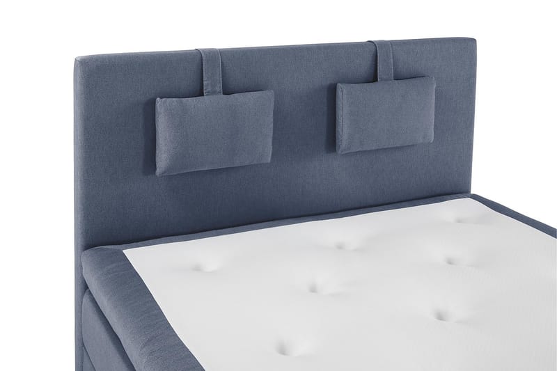 Komplett Sängpaket Olivia 140x200 Slät Sänggavel Mörkblå - Latex Nackkudde Liten - Möbler - Säng - Kontinentalsäng