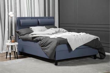 Komplett Sängpaket Olivia 140x200 Slät Sänggavel Mörkblå - Latex - Möbler - Säng - Kontinentalsäng