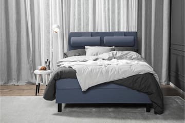 Komplett Sängpaket Olivia 140x200 Slät Sänggavel Mörkblå - Memory Nackkudde Stor - Möbler - Säng - Kontinentalsäng