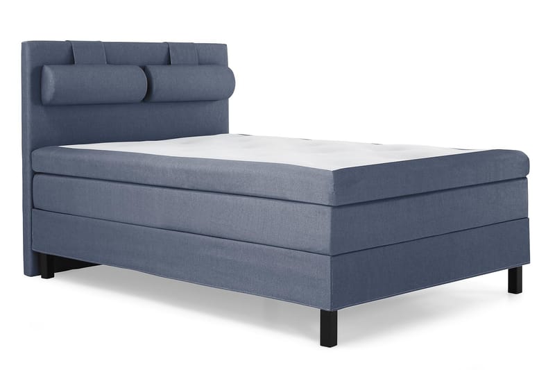 Komplett Sängpaket Olivia 140x200 Slät Sänggavel Mörkblå - Memory Nackkudde Stor - Möbler - Säng - Kontinentalsäng