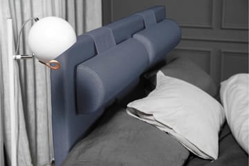 Komplett Sängpaket Olivia 140x200 Slät Sänggavel Mörkblå - Memory Nackkudde Stor - Möbler - Säng - Kontinentalsäng
