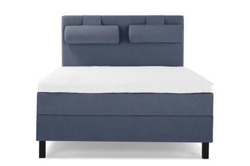 Komplett Sängpaket Olivia 140x200 Slät Sänggavel Mörkblå - Skum Nackkudde Stor - Möbler - Säng - Kontinentalsäng