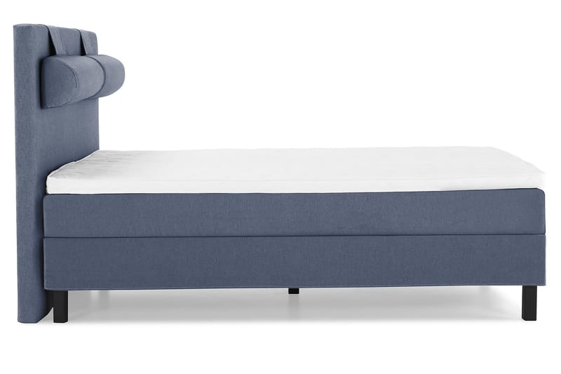 Komplett Sängpaket Olivia 140x200 Slät Sänggavel Mörkblå - Skum Nackkudde Stor - Möbler - Säng - Kontinentalsäng