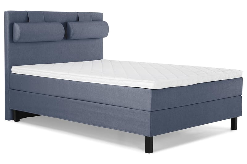Komplett Sängpaket Olivia 140x200 Slät Sänggavel Mörkblå - Skum Nackkudde Stor - Möbler - Säng - Kontinentalsäng