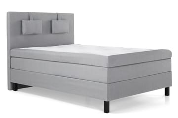 Komplett Sängpaket Olivia 140x200 Slät Sänggavel Mellangrå - Latex Nackkudde Liten - Möbler - Säng - Kontinentalsäng