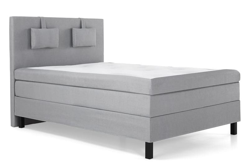Komplett Sängpaket Olivia 140x200 Slät Sänggavel Mellangrå - Latex Nackkudde Liten - Möbler - Säng - Kontinentalsäng