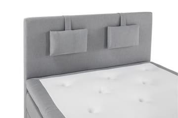 Komplett Sängpaket Olivia 140x200 Slät Sänggavel Mellangrå - Latex Nackkudde Liten - Möbler - Säng - Kontinentalsäng