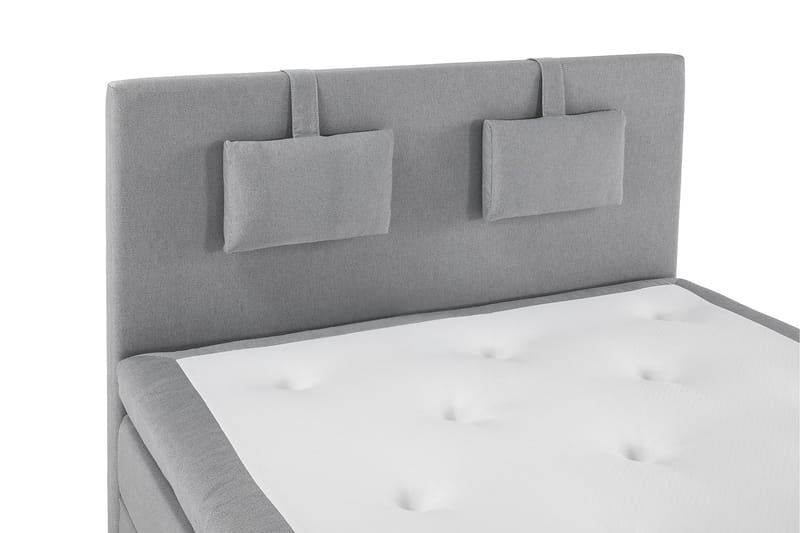 Komplett Sängpaket Olivia 140x200 Slät Sänggavel Mellangrå - Latex Nackkudde Liten - Möbler - Säng - Kontinentalsäng