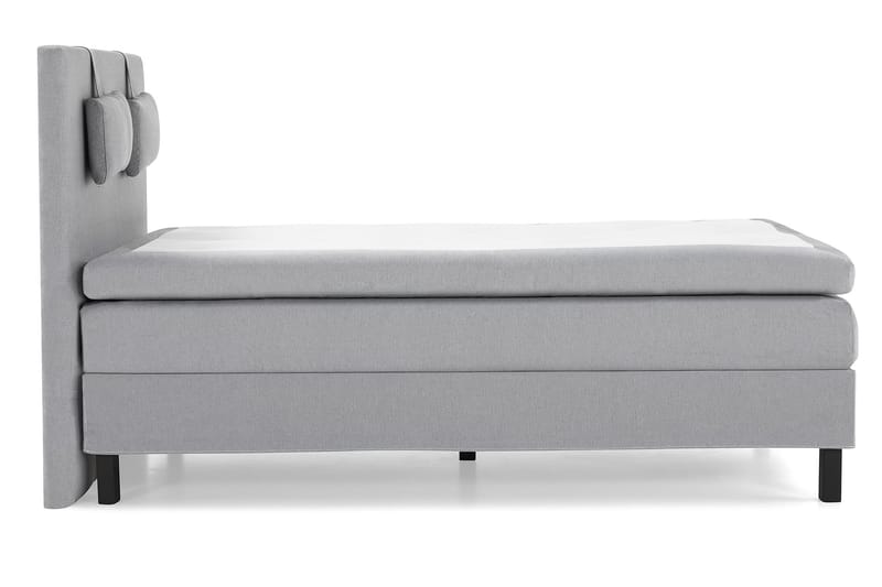 Komplett Sängpaket Olivia 140x200 Slät Sänggavel Mellangrå - Polyeter Nackkudde Liten - Möbler - Säng - Kontinentalsäng