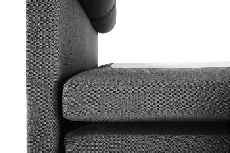 Komplett Sängpaket Olivia 140x200 Slät Sänggavel Svart/Grå - Latex Nackkudde Stor - Möbler - Säng - Enkelsäng