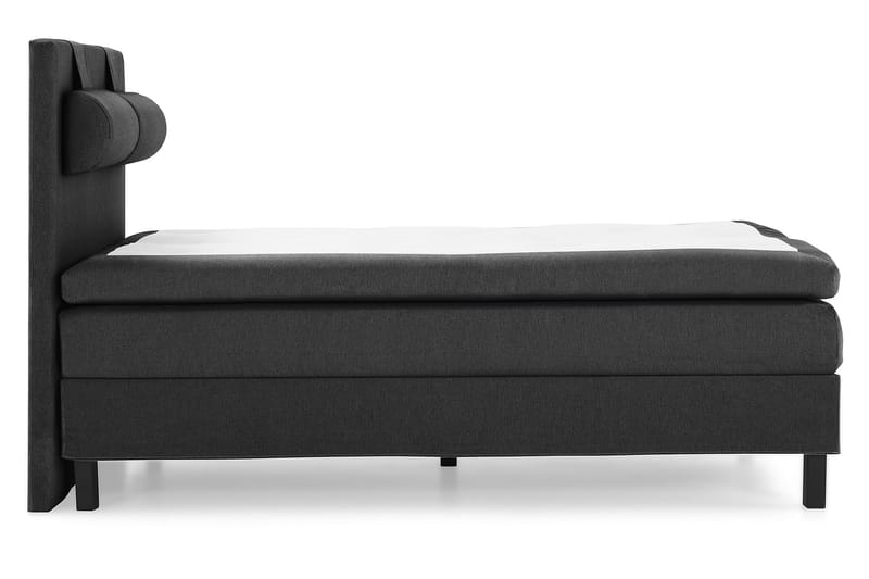 Komplett Sängpaket Olivia 140x200 Slät Sänggavel Svart/Grå - Memory Nackkudde Stor - Möbler - Säng - Kontinentalsäng