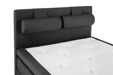 Komplett Sängpaket Olivia 140x200 Slät Sänggavel Svart/Grå - Memory Nackkudde Stor - Möbler - Säng - Kontinentalsäng