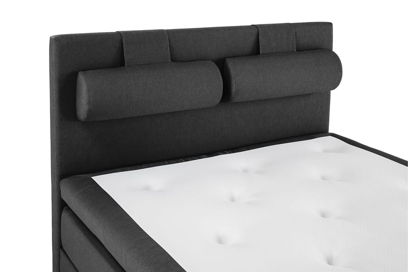 Komplett Sängpaket Olivia 140x200 Slät Sänggavel Svart/Grå - Memory Nackkudde Stor - Möbler - Säng - Kontinentalsäng